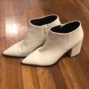 White Snakeskin bootie